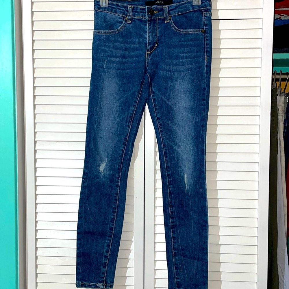 Joe’s Jeans, skinny lightly distressed